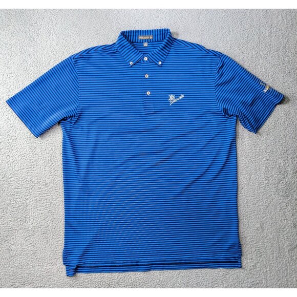 Peter Millar Other - Peter Millar Summer Comfort Polo Shirt Mens XL Blue Striped Southern Hills Golf